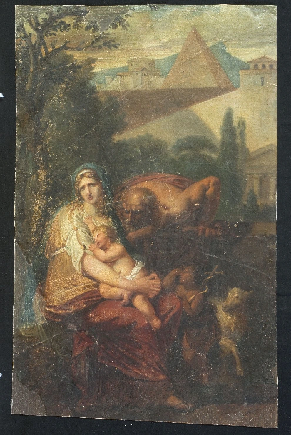 Jean - Baptiste Wicar, 111, riposo nella fuga in Egitto con san Giovannino, Galleria Nazionale dell'Umbria, Perugia, attribuito